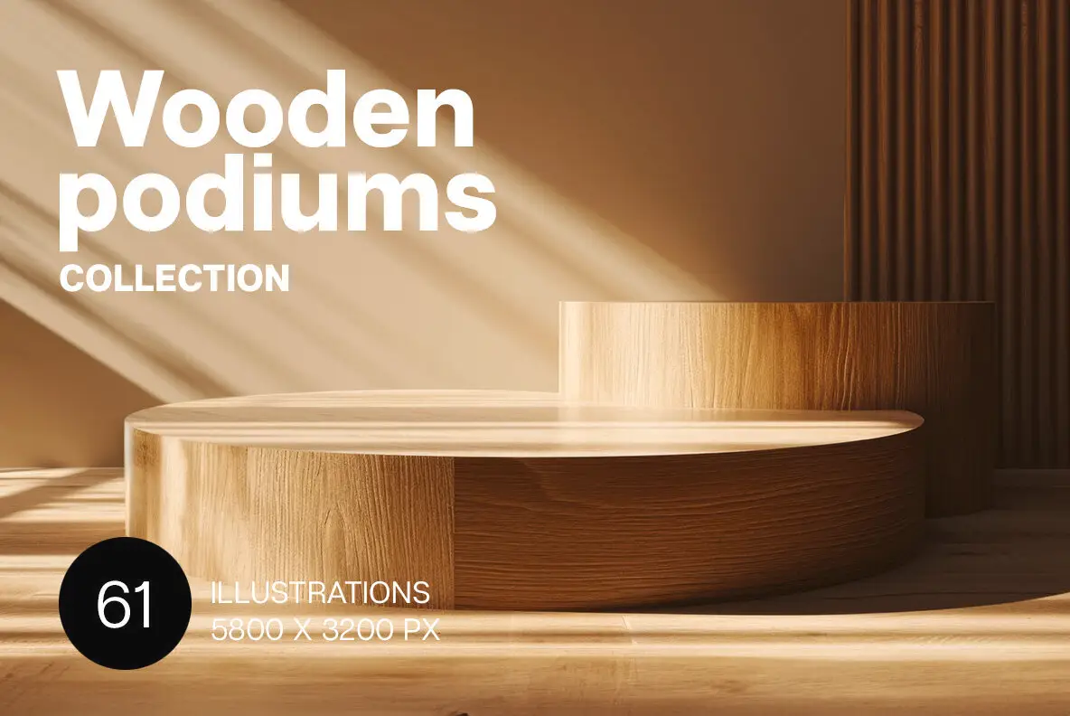 Wooden podiums