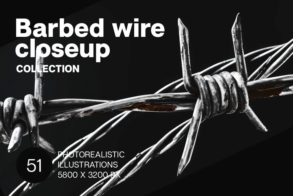 Barbed wire closeup