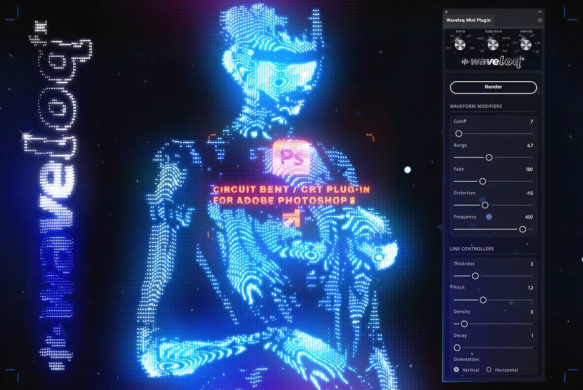 Waveloq Mini - CRT Photoshop Plugin