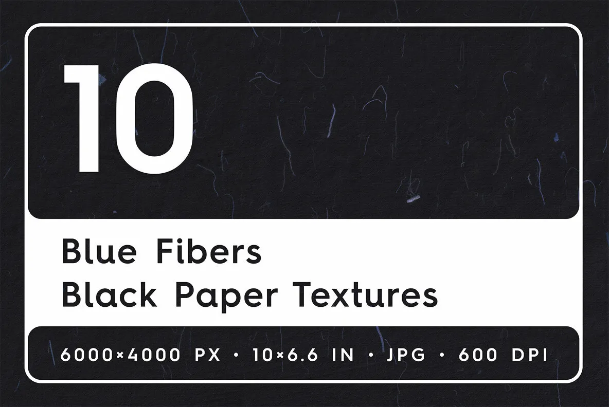 10 Blue Fibers Black Paper Textures