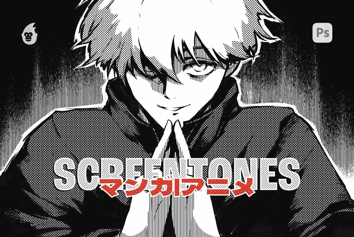 Manga Screentone Brushes for Photoshop - YouWorkForThem