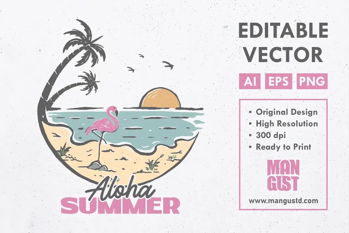 Aloha Summer Flamingo