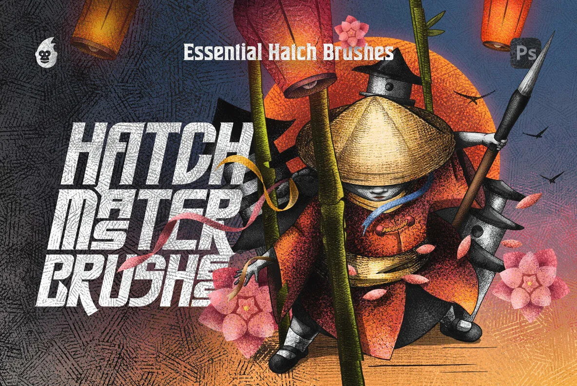 Hatch Master Brushes for Photoshop