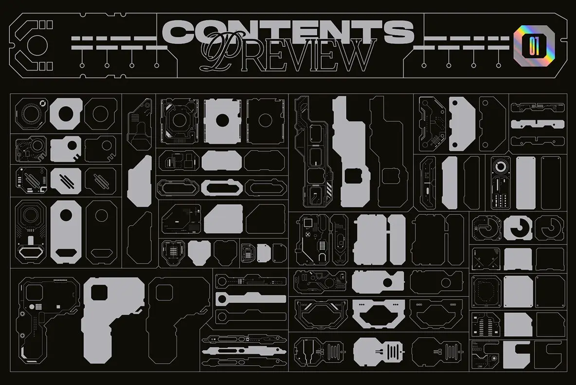Sci-Fi Panels Vector Pack Objects - YouWorkForThem