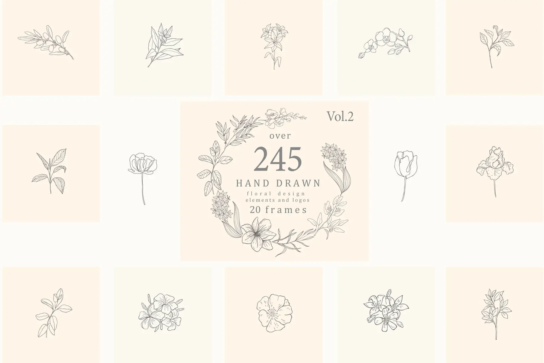 Botanical Hand Drawn Designs Logos