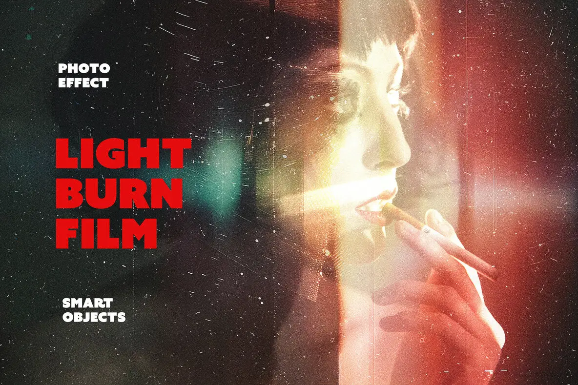 Hipster Film Burn Light Leak Overlays Textures