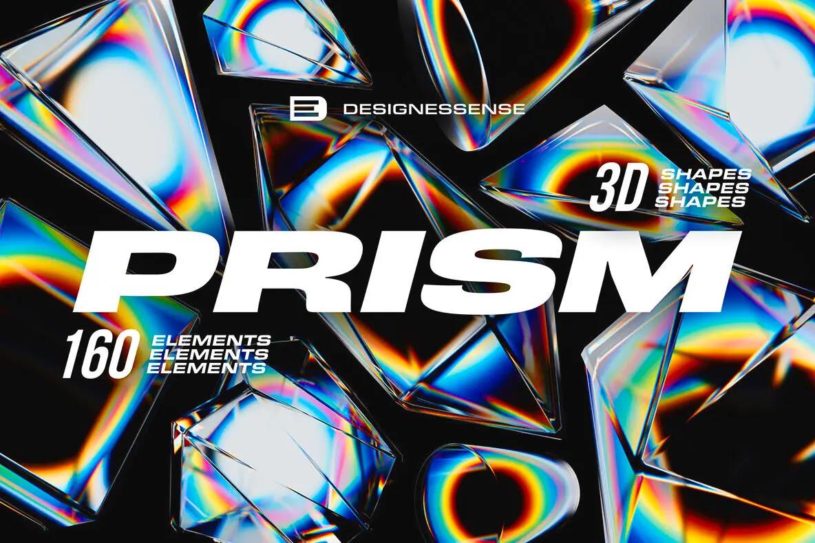 Prism Glass 3D Shapes