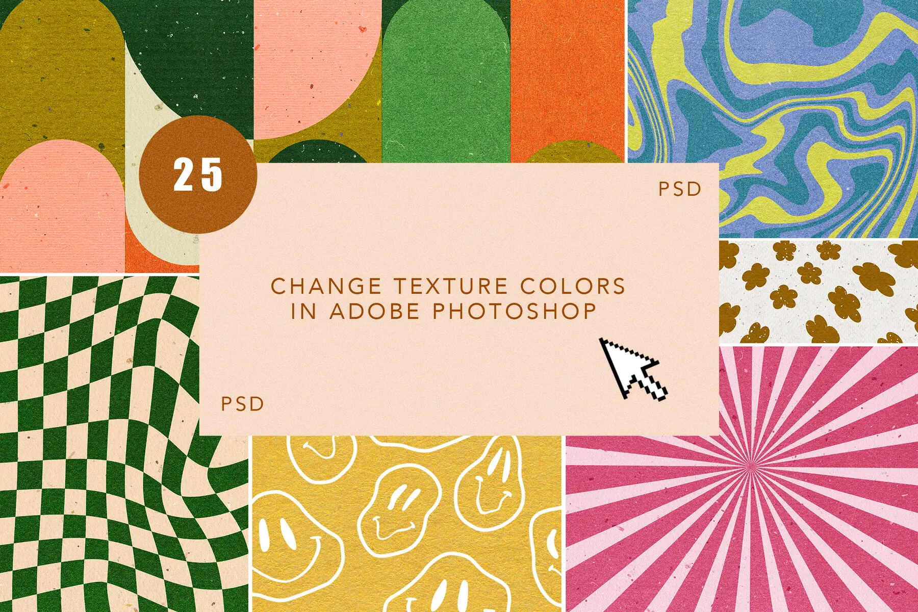 Retro Color Collage 160 Retro Collage Textures Graphics - YouWorkForThem