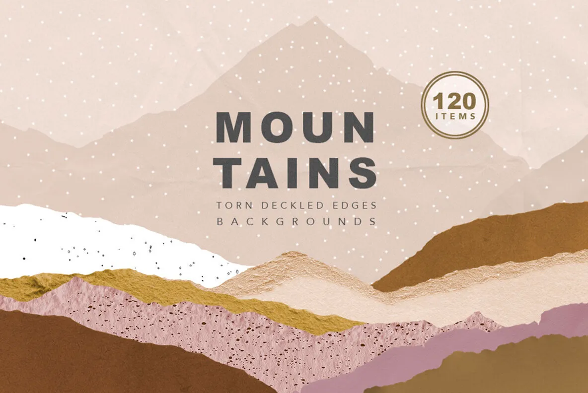 Mountain Torn Deckled Textures