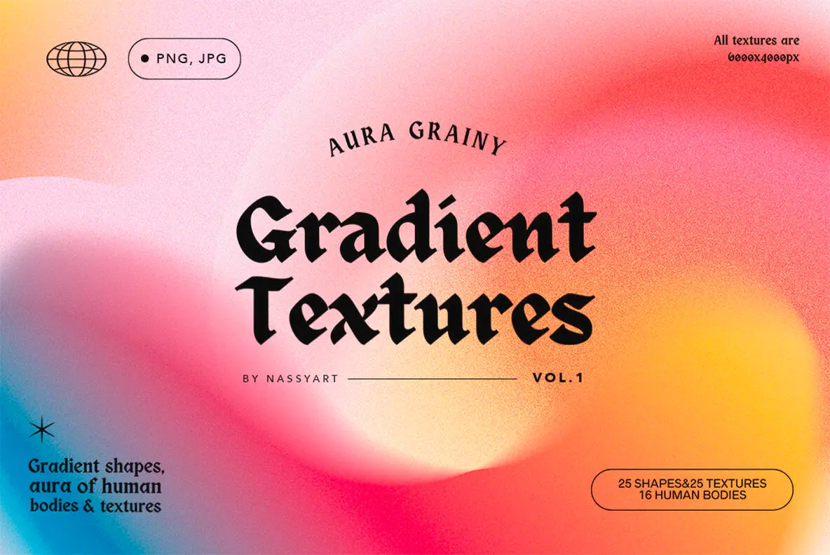 Aura Gradient Grainy Textures