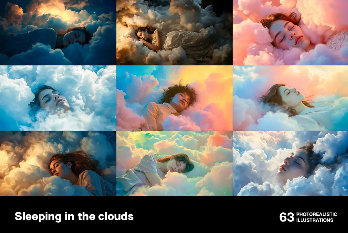 Sleeping in the clouds Graphics - YouWorkForThem