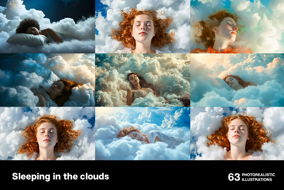 Sleeping in the clouds Graphics - YouWorkForThem