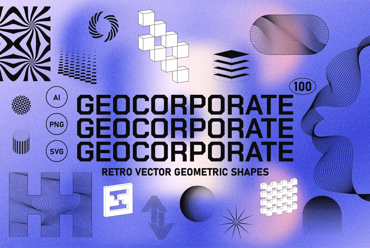 Gecorporate Retro Vector Elements