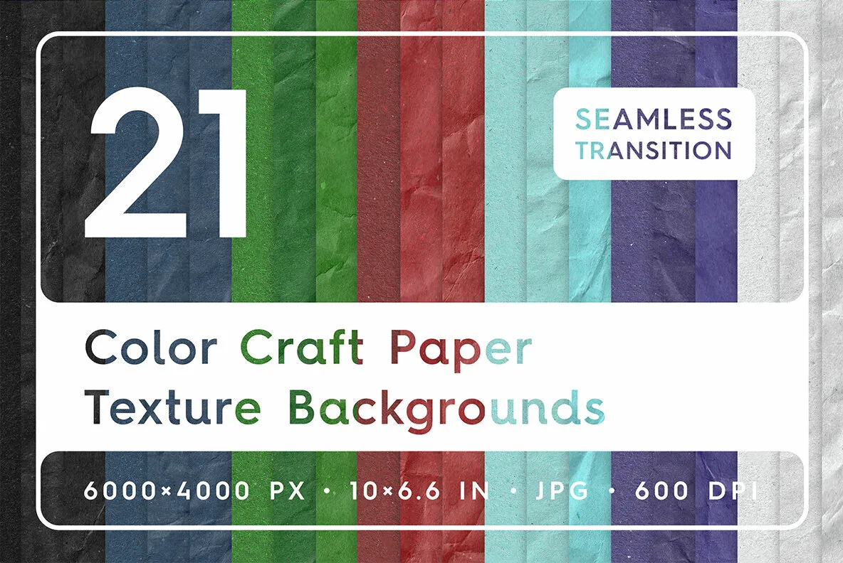 21 Color Craft Paper Texture Backgrounds