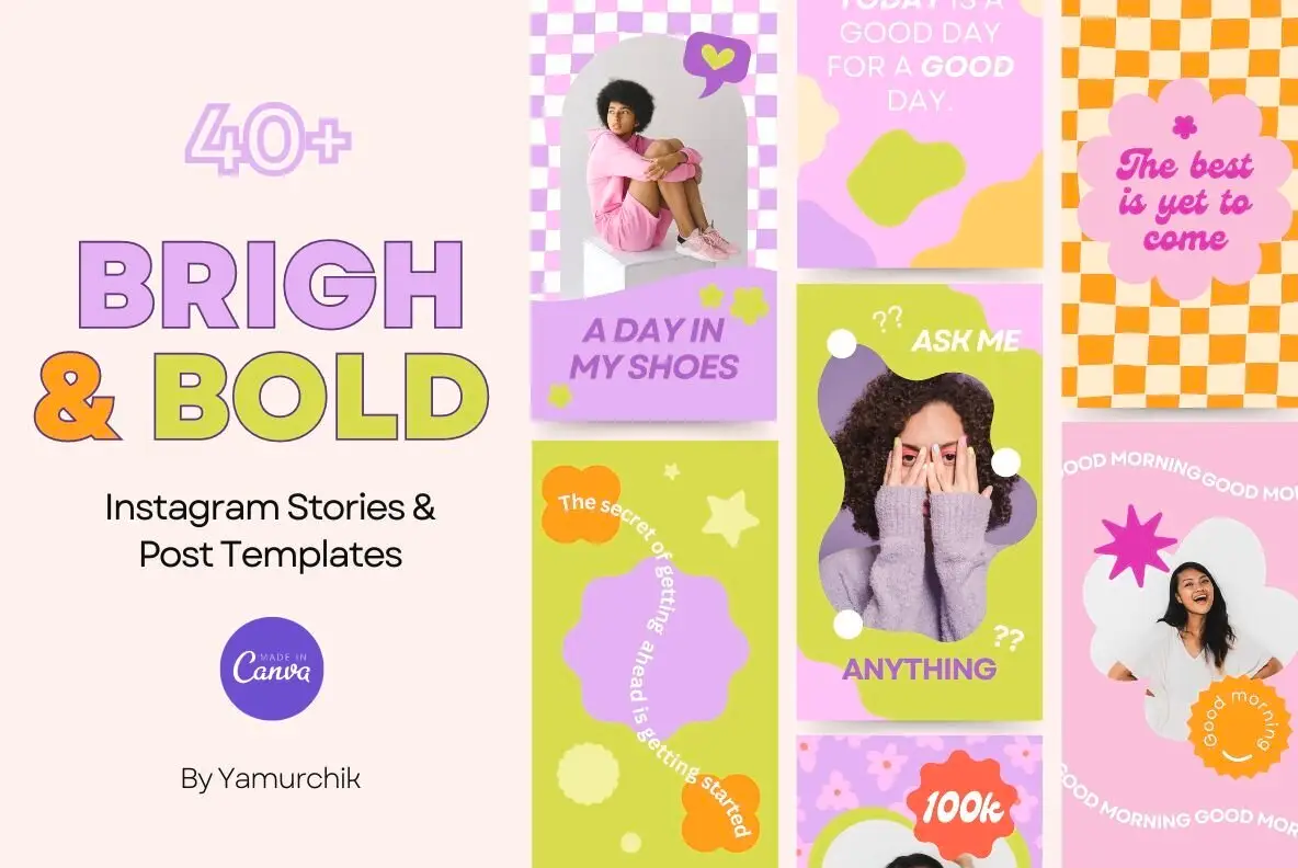 Bright & Bold Instagram Canva Templates