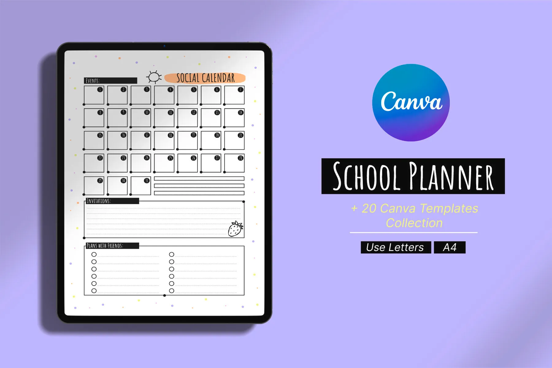 School Planner Canva Template