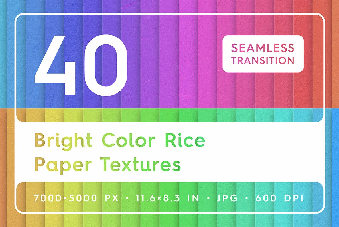 40 Bright Color Rice Paper Textures