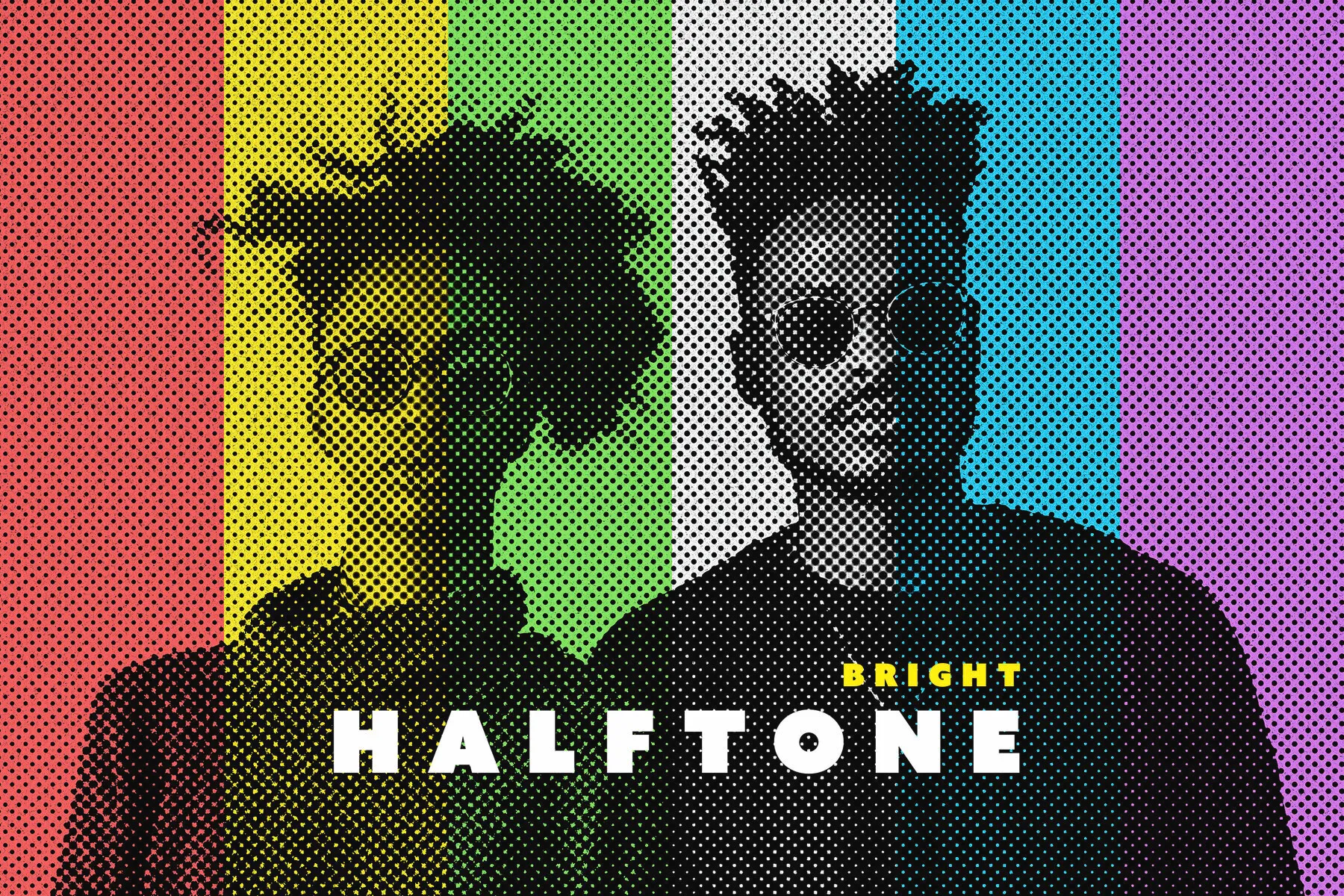 Bright Classic Halftone Photo Effect