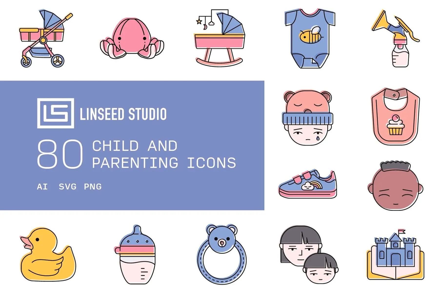 80 Child and Parenting Icons