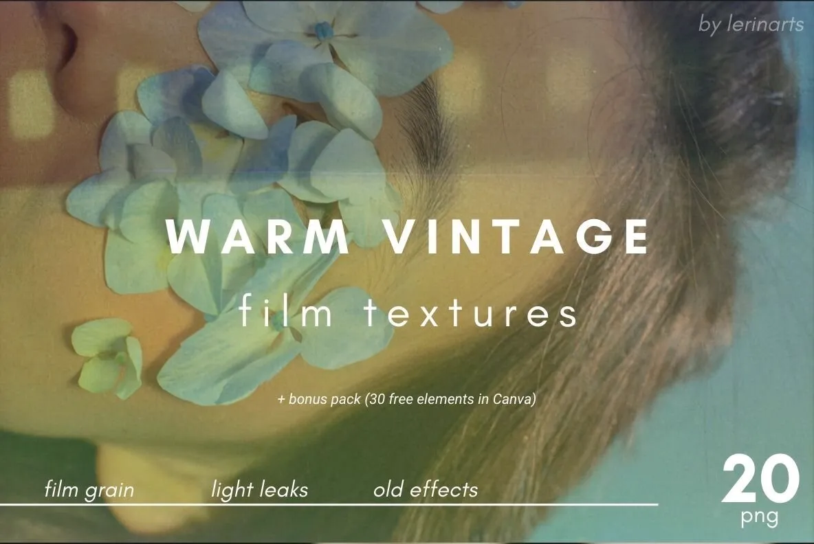20 Vintage Film Overlay Textures