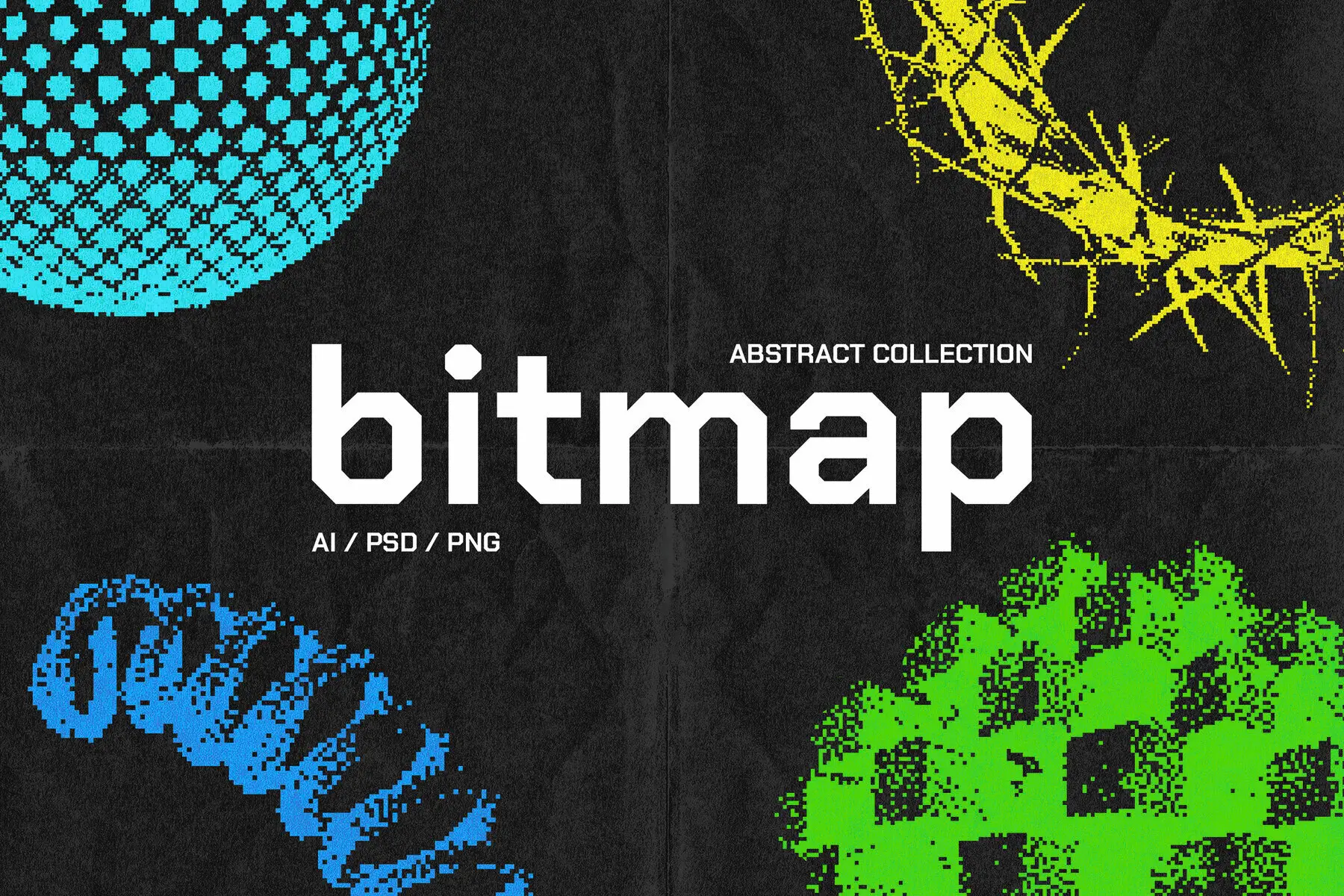 Abstract Dithering Bitmap Shapes