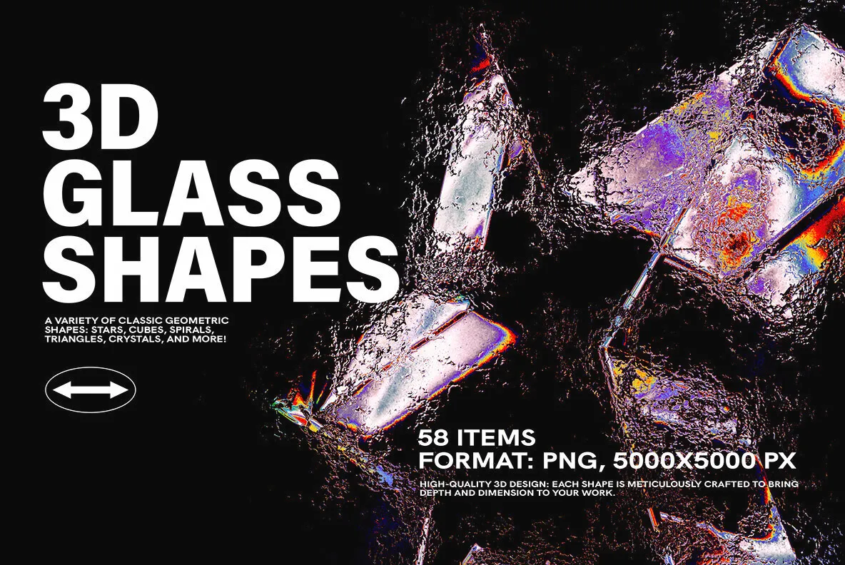 3D Distorted Glass Shapes