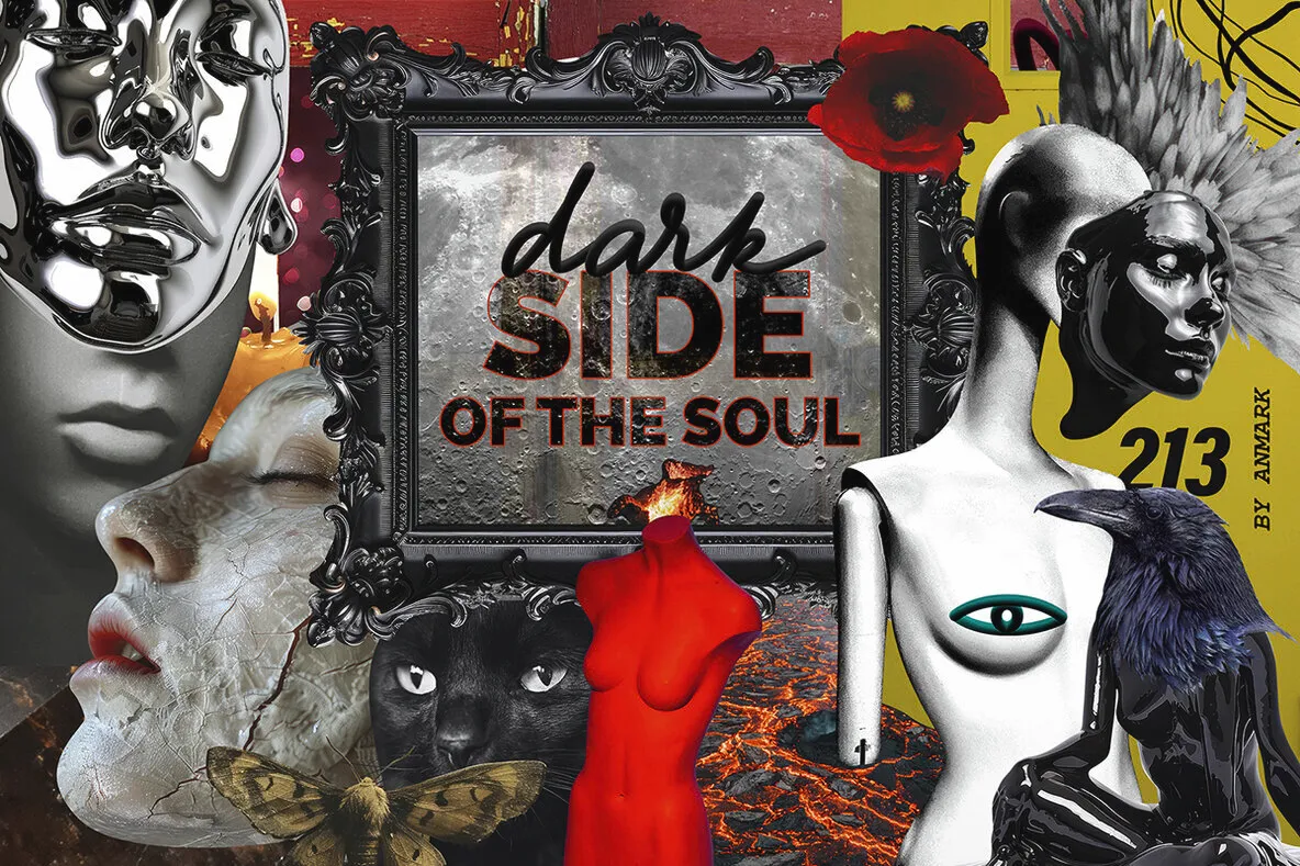 Dark Side Of The Soul Mixed Media Collage Pack