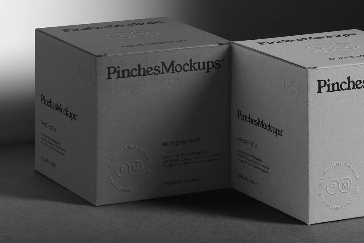 Embossed Boxes Mockup PMBM20