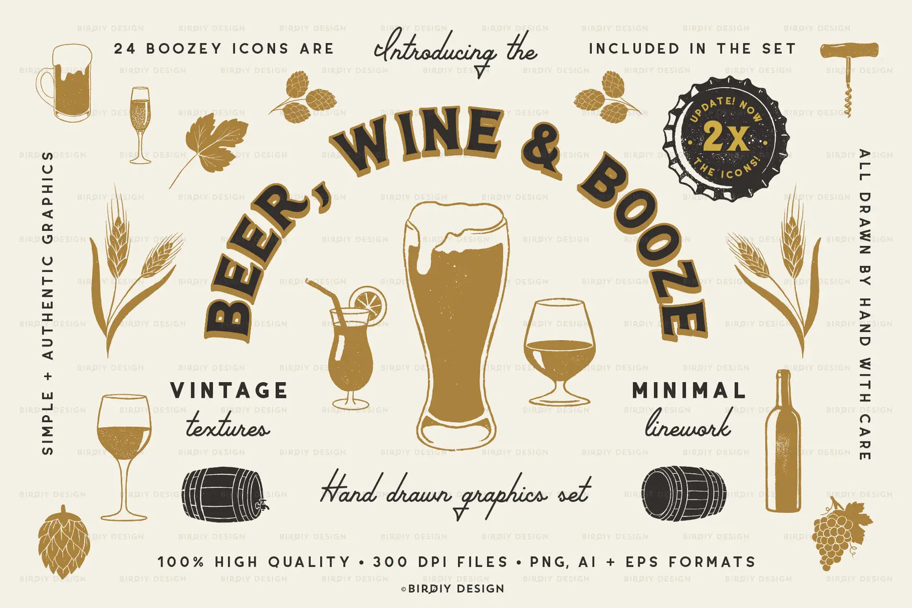 Beer Wine and Liquor Icons