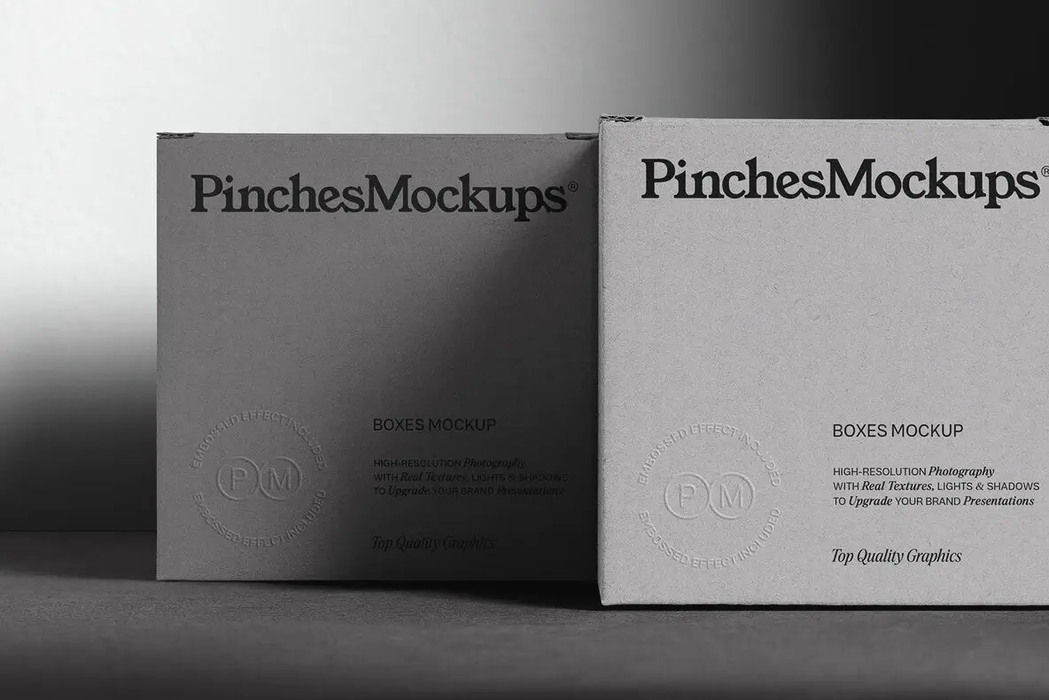 Embossed Square Boxes Mockup PMBM18