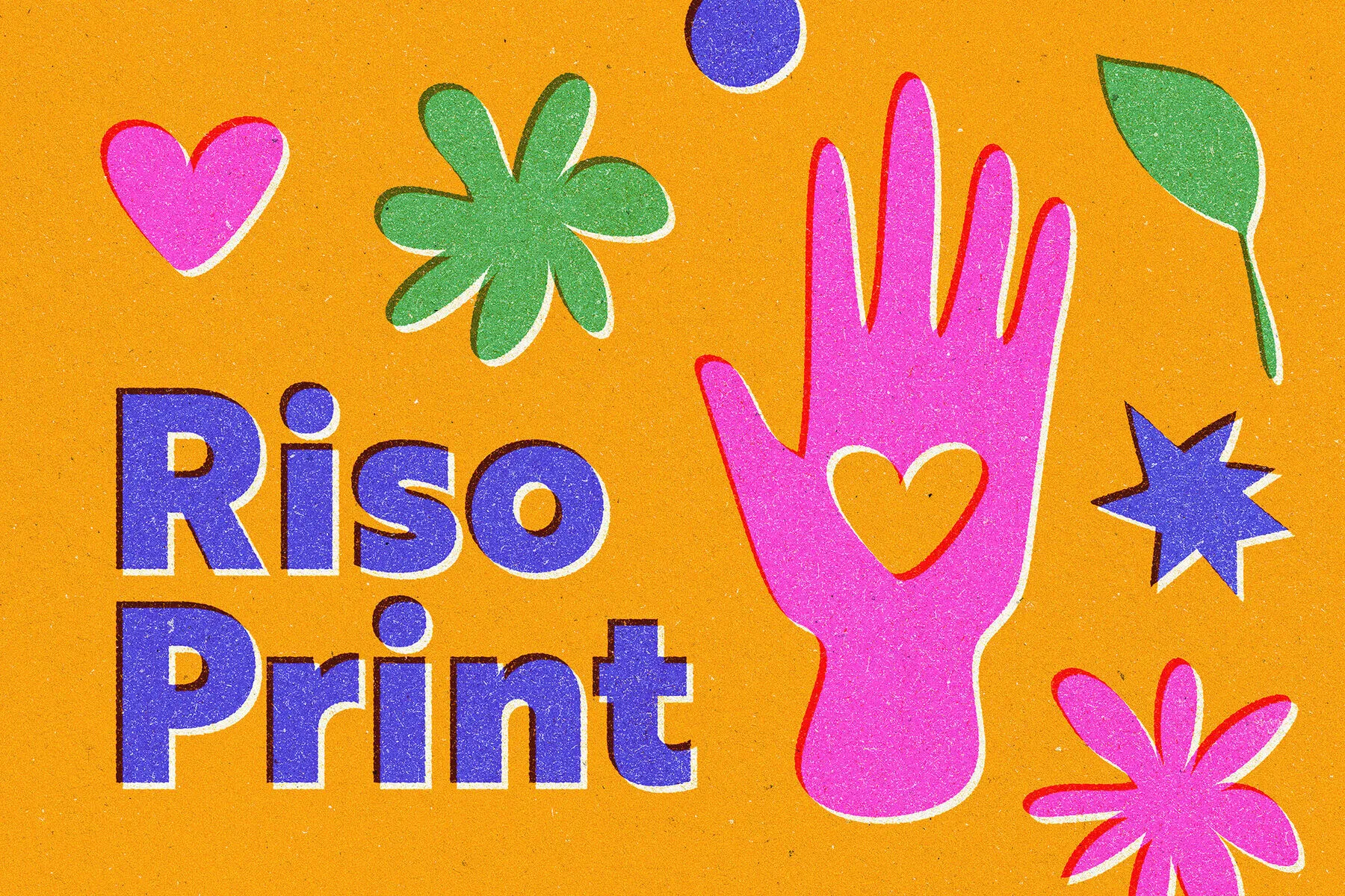 Risoprint Grunge Text & Logo Effect
