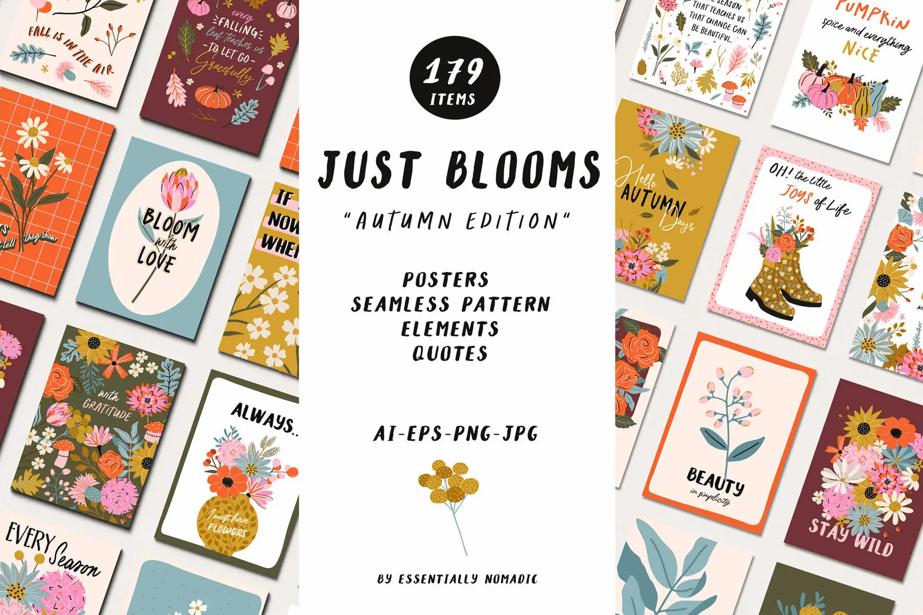 Just Blooms Autumn Poster and Pattern Collection