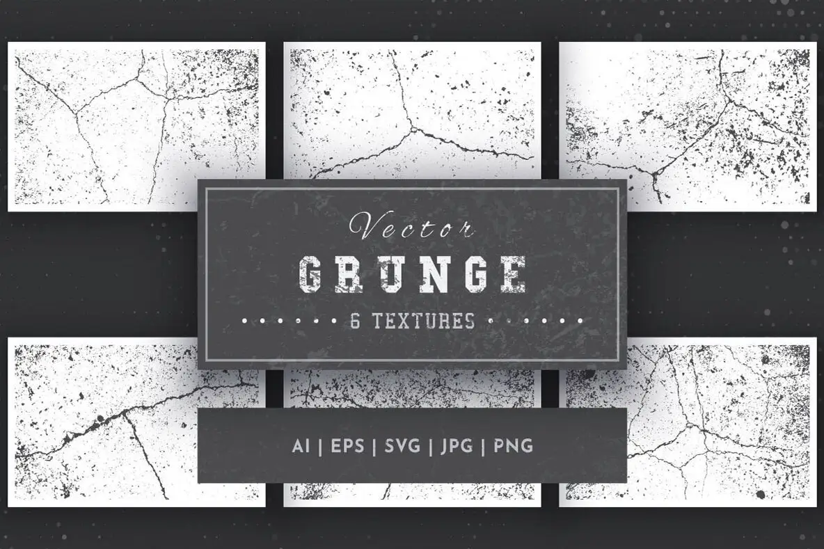 6 Grunge Crack Textures