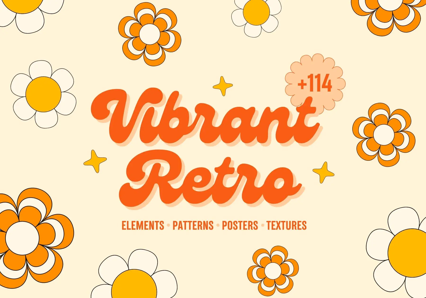 114 Vibrant Retro Graphic Collection