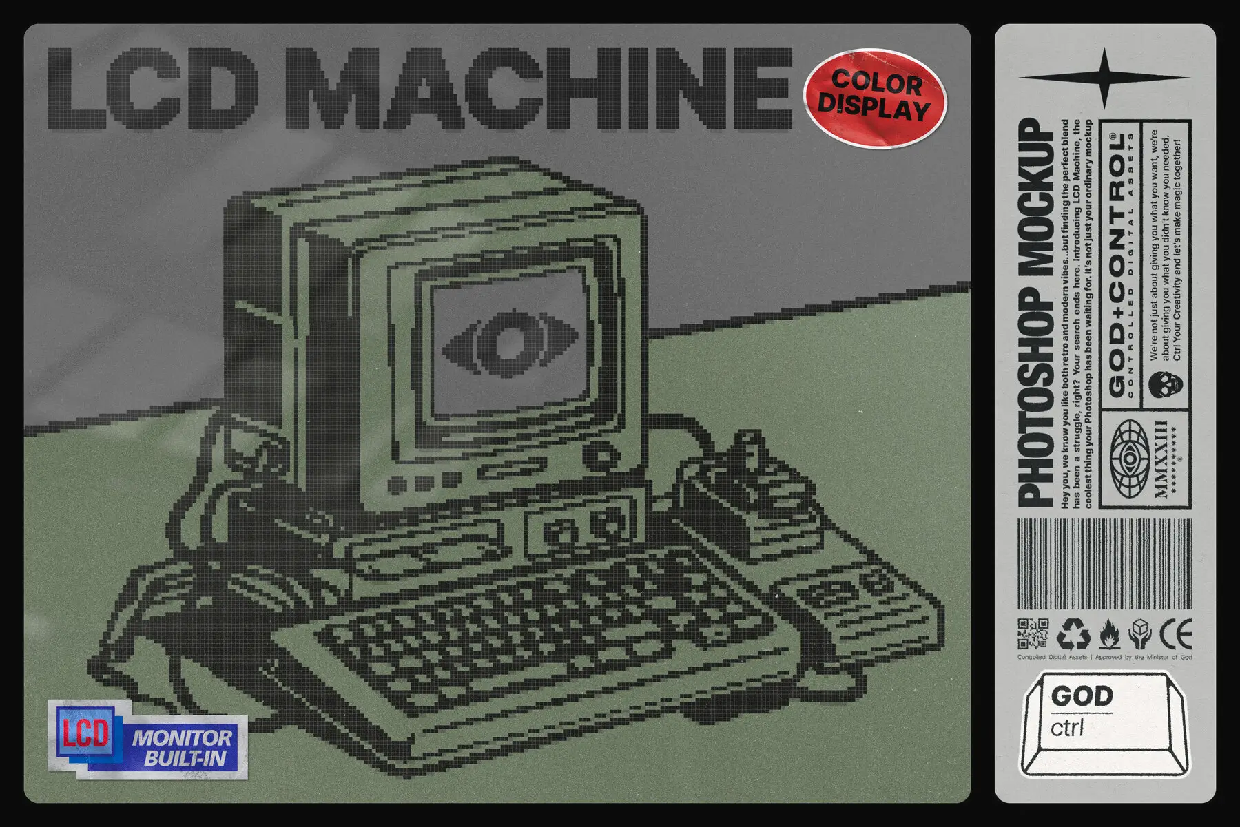 LCD Machine Photoshop Mockup