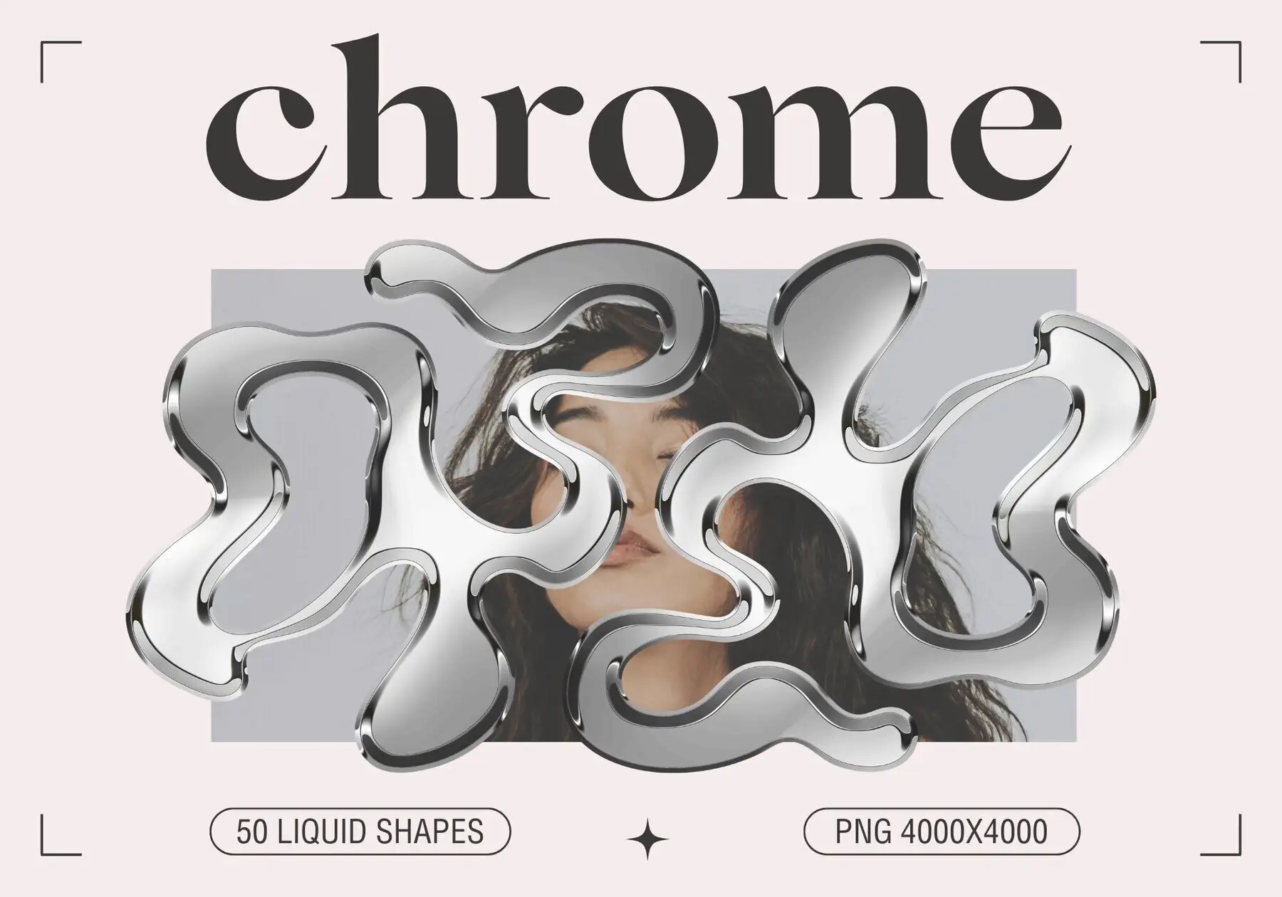 Chrome Liquid Shapes Collection