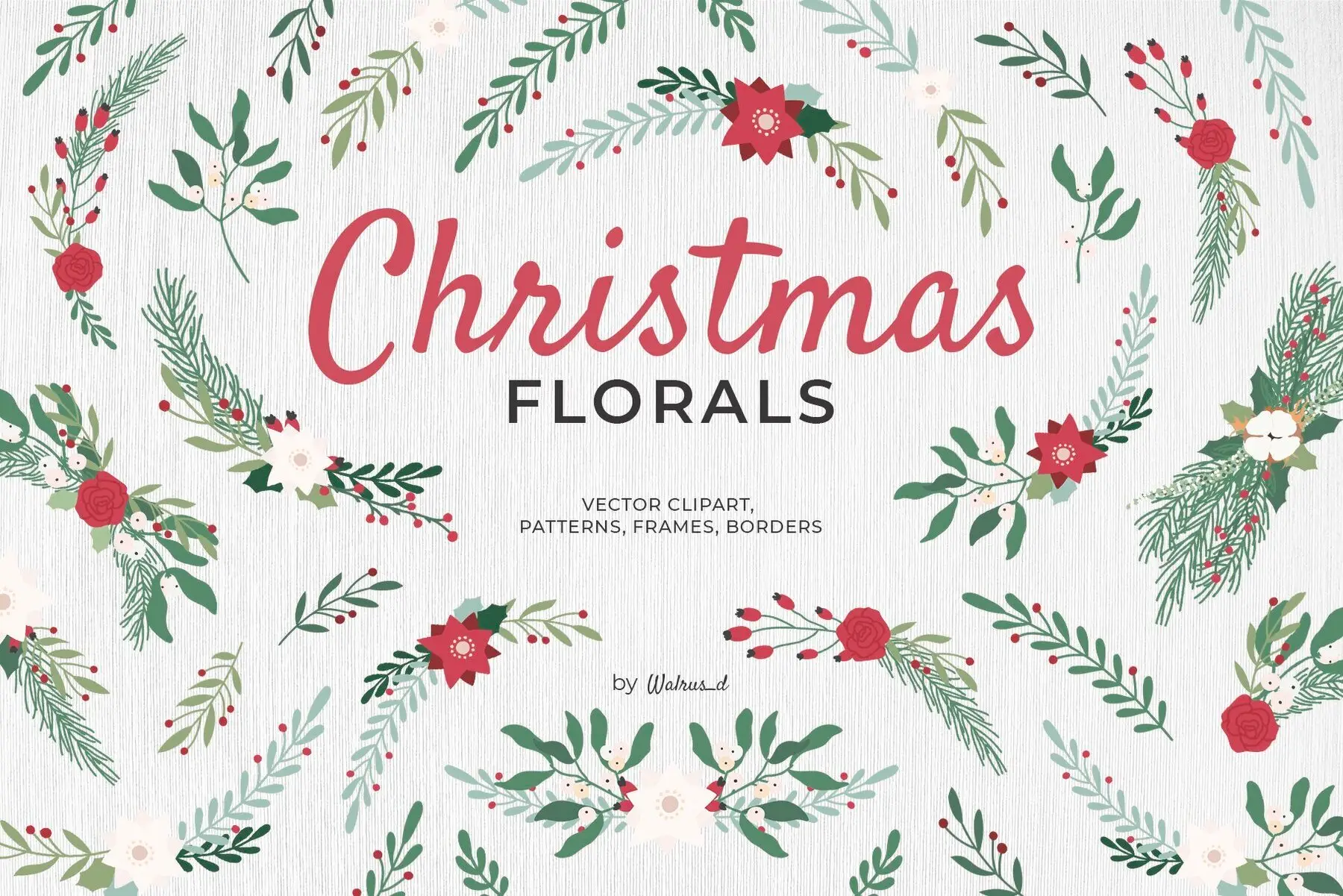 Christmas Florals Clipart