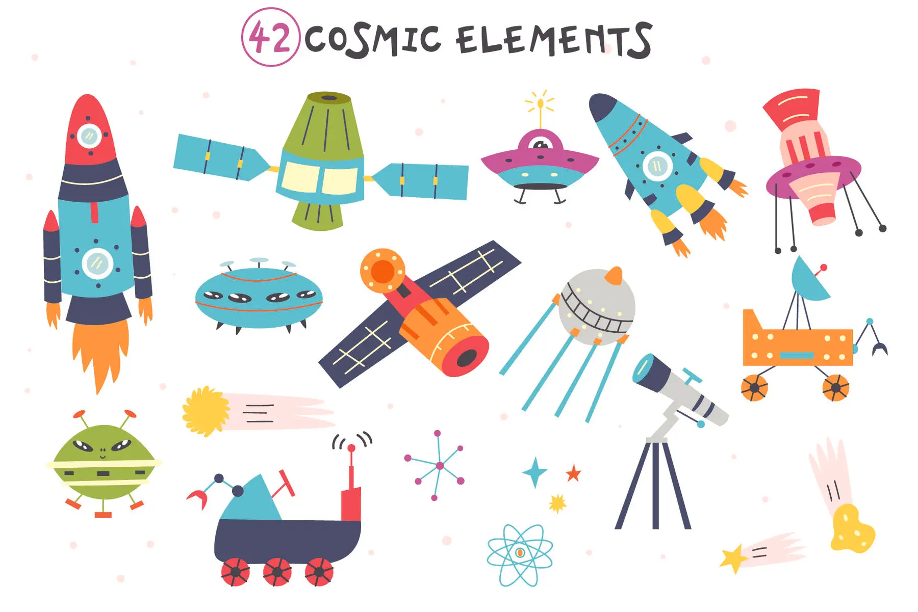 Cute Space Vector Collection Graphics - YouWorkForThem