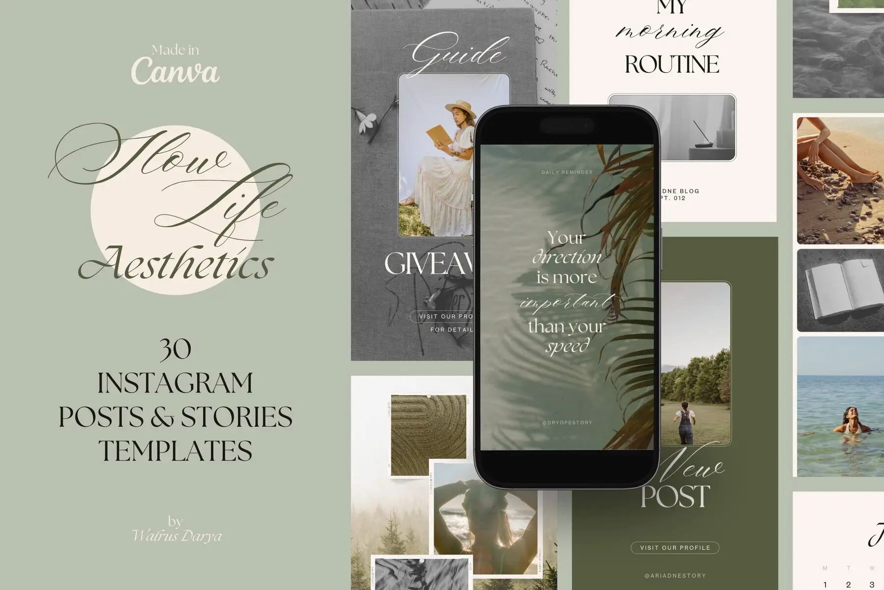 Slow Life Social Media Templates