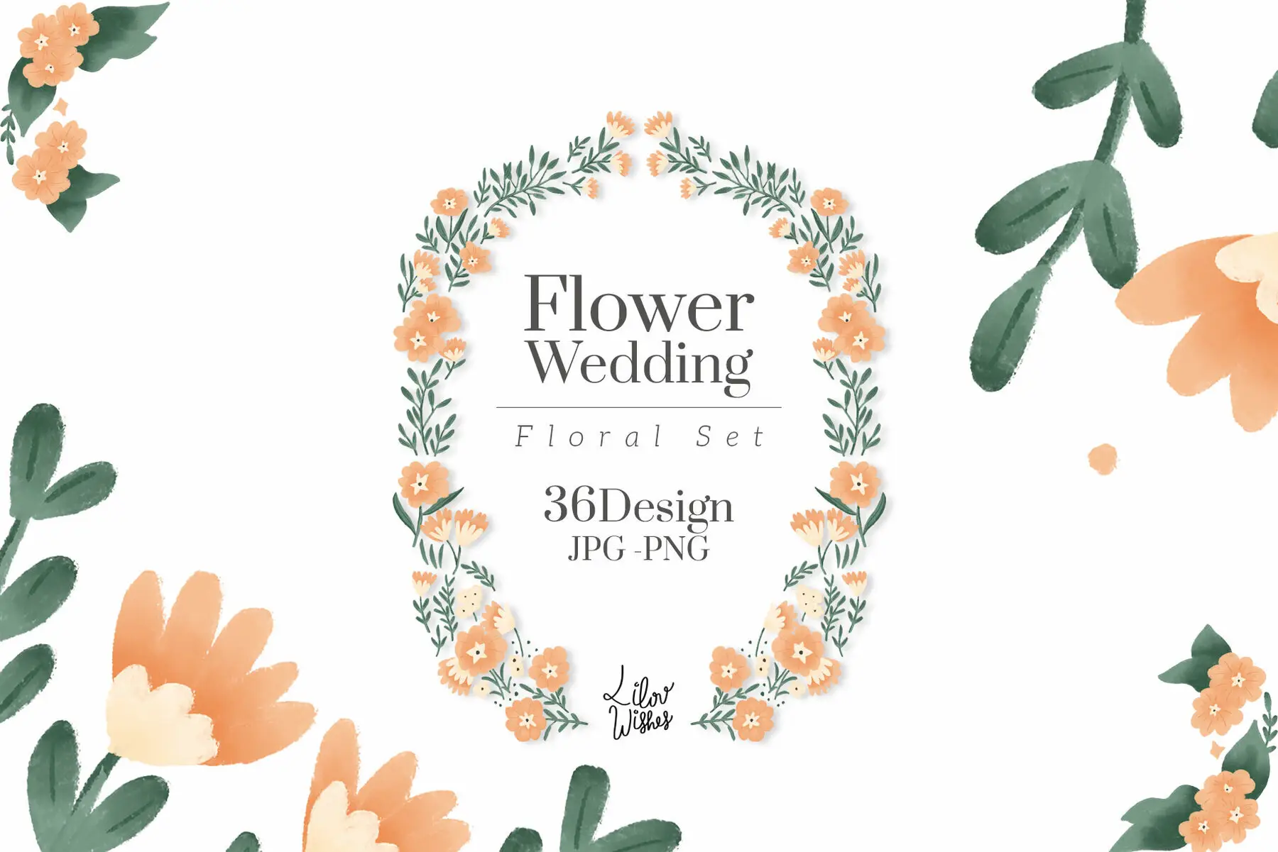 Flower Wedding Floral Set