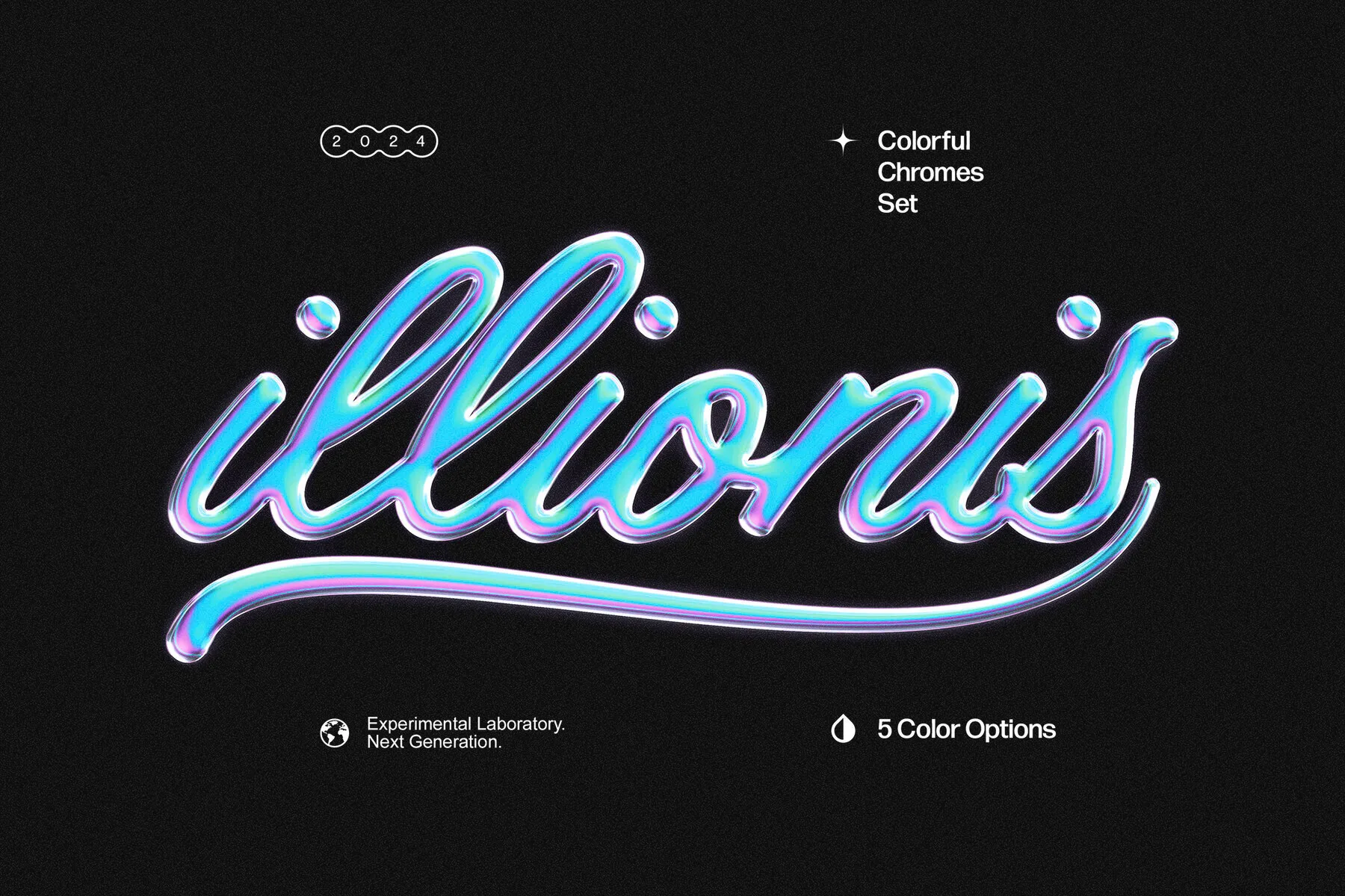Colorful Chrome Text & Logo Effect