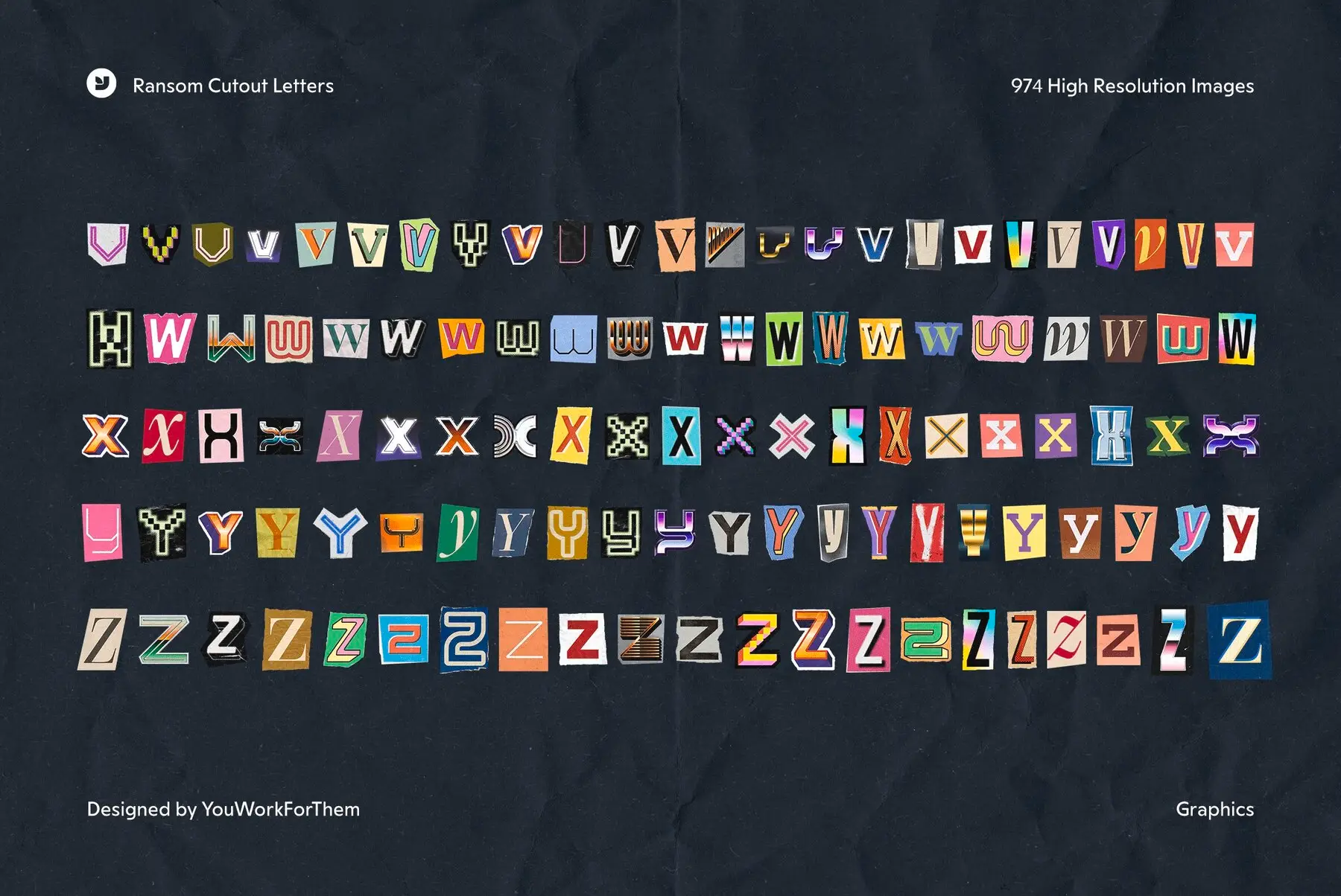 Ransom Cutout Letters Graphics - YouWorkForThem