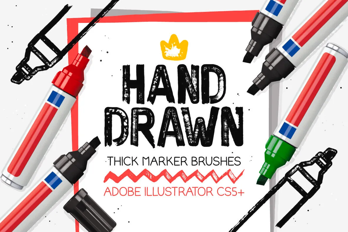Thick and Dry Marker Brushes