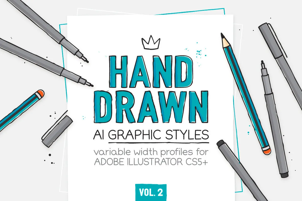 Hand Drawn Styles & Brushes Vol 2