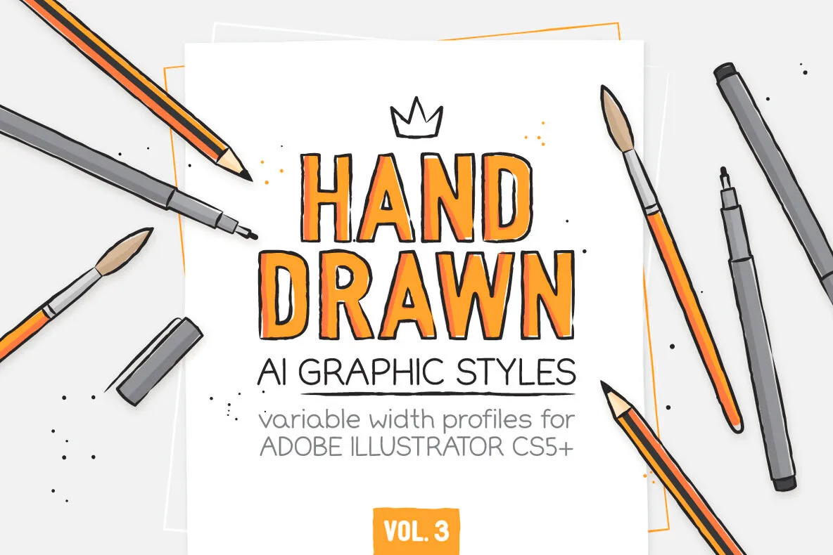 Hand Drawn Styles & Brushes Vol 3