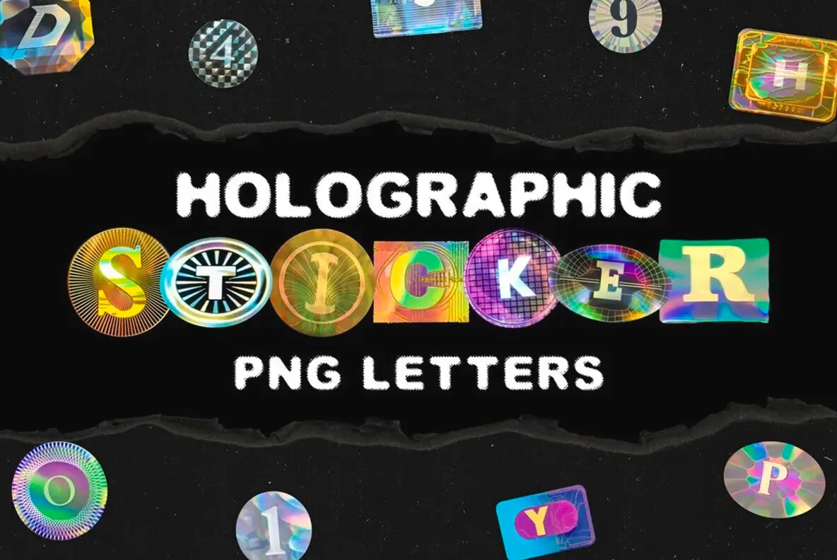 Holographic Sticker PNG