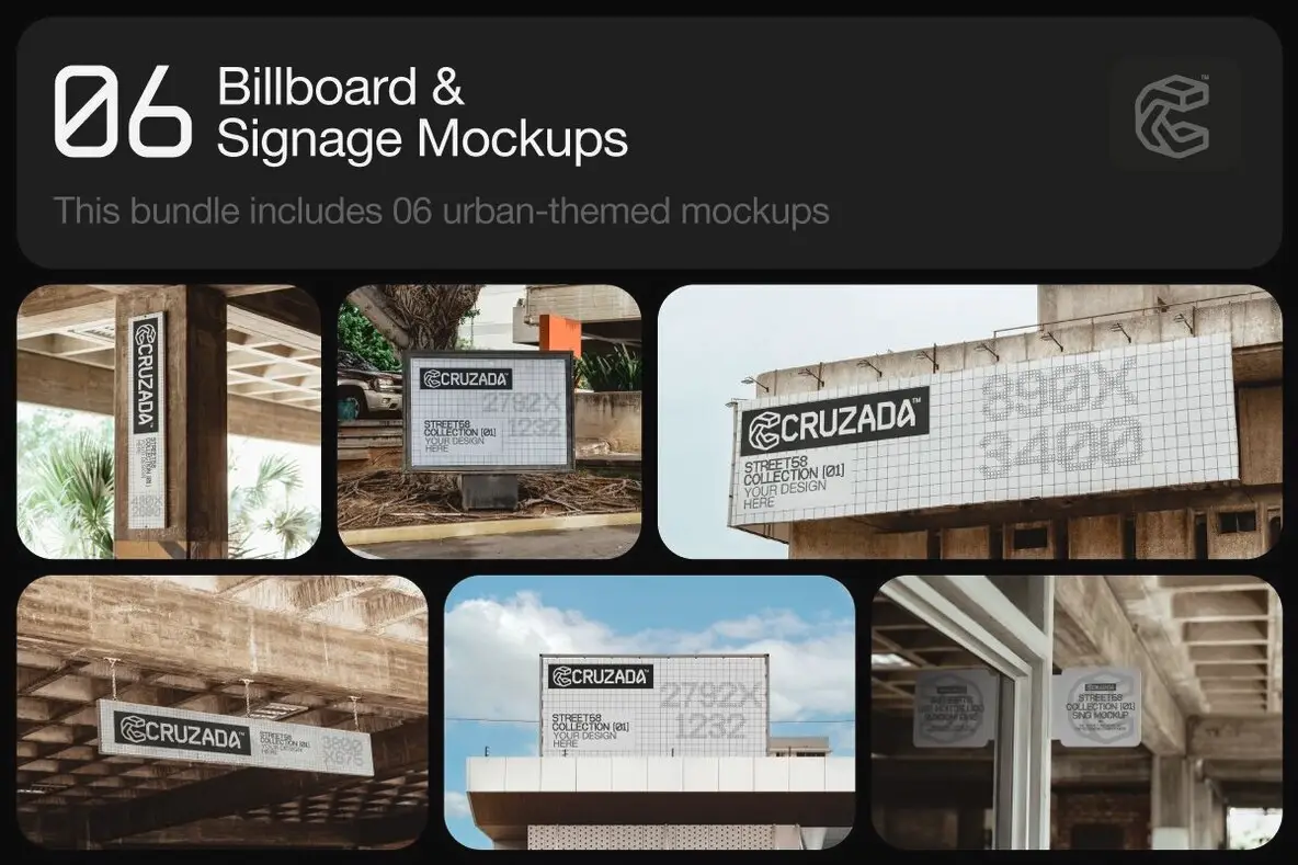 Billboard & Signage Mockups Street58