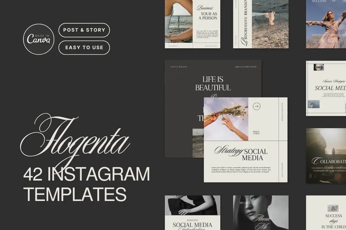 Flogenta Instagram Social Media Canva Template