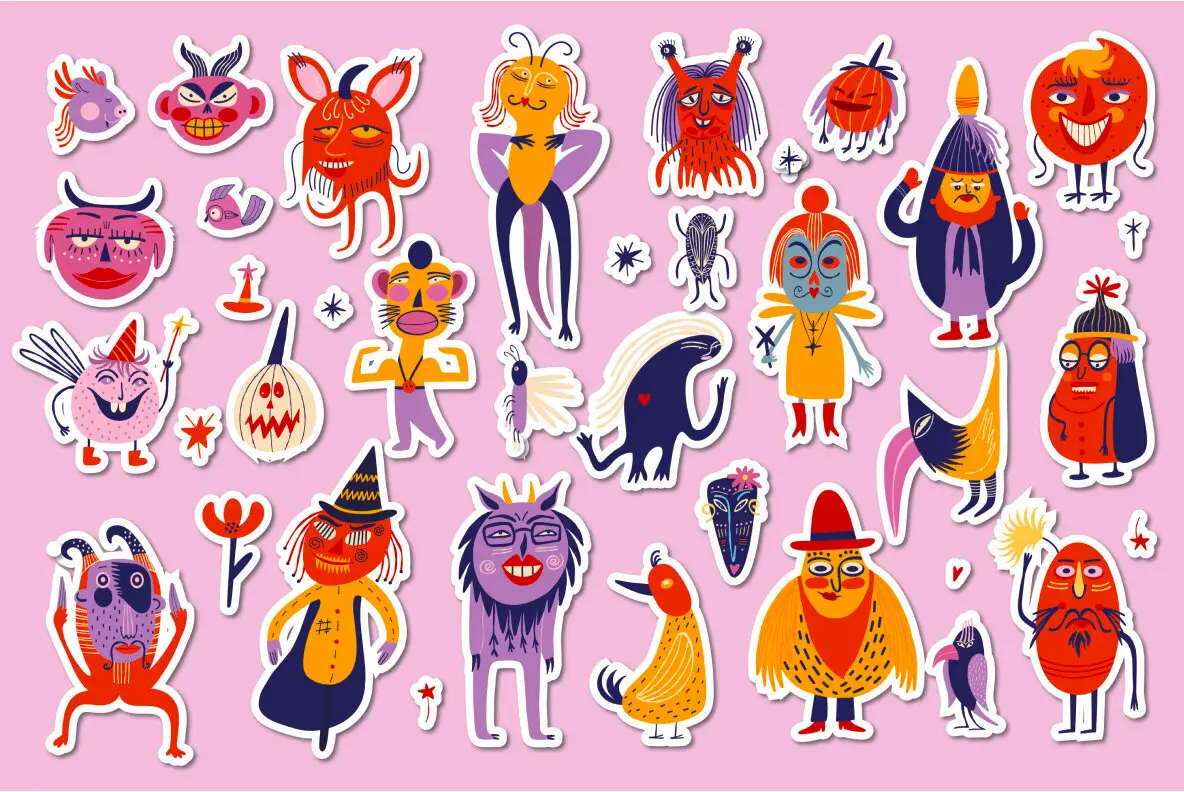 Funky Bizarre Halloween Characters SVG Bundle