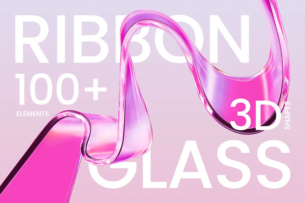 3D Ribbon Glass 108 illustrations